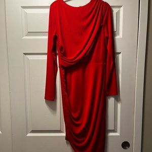 H and m red dress